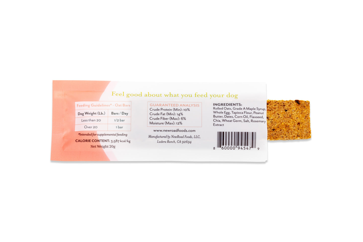 6-Bar Pack of Rolled Oats with Flaxseed & Chia