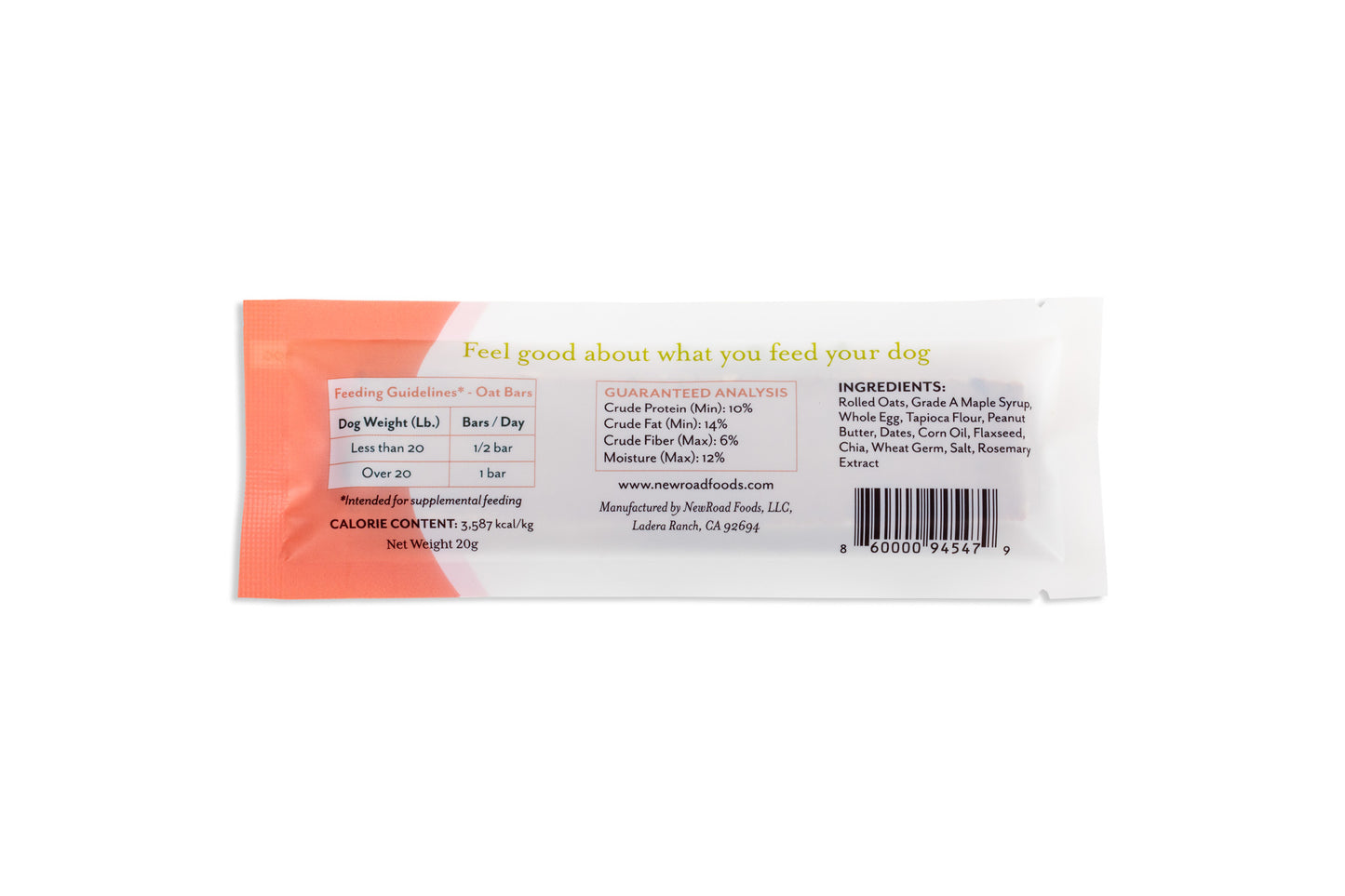 12-Bar Pack of Rolled Oats with Flaxseed & Chia