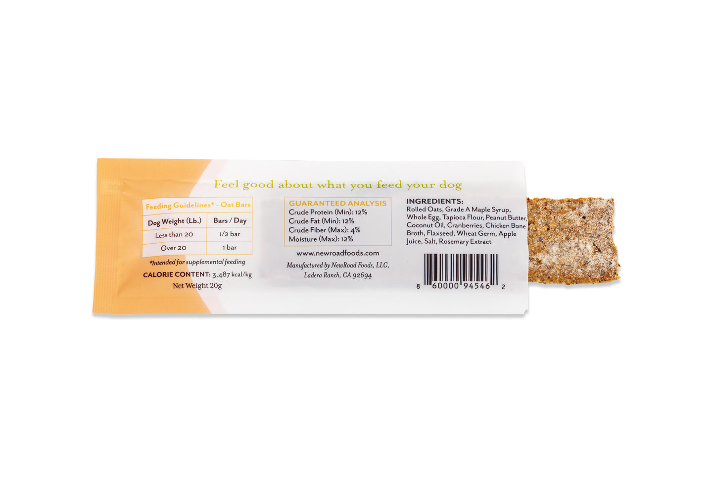 12-Bar Pack of Rolled Oats with Coconut Oil & Bone Broth
